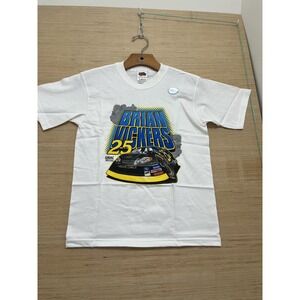 Vintage Brian Vickers Shirt Youth Medium 10/12 White NASCAR GMAC Racing 2005 Tee